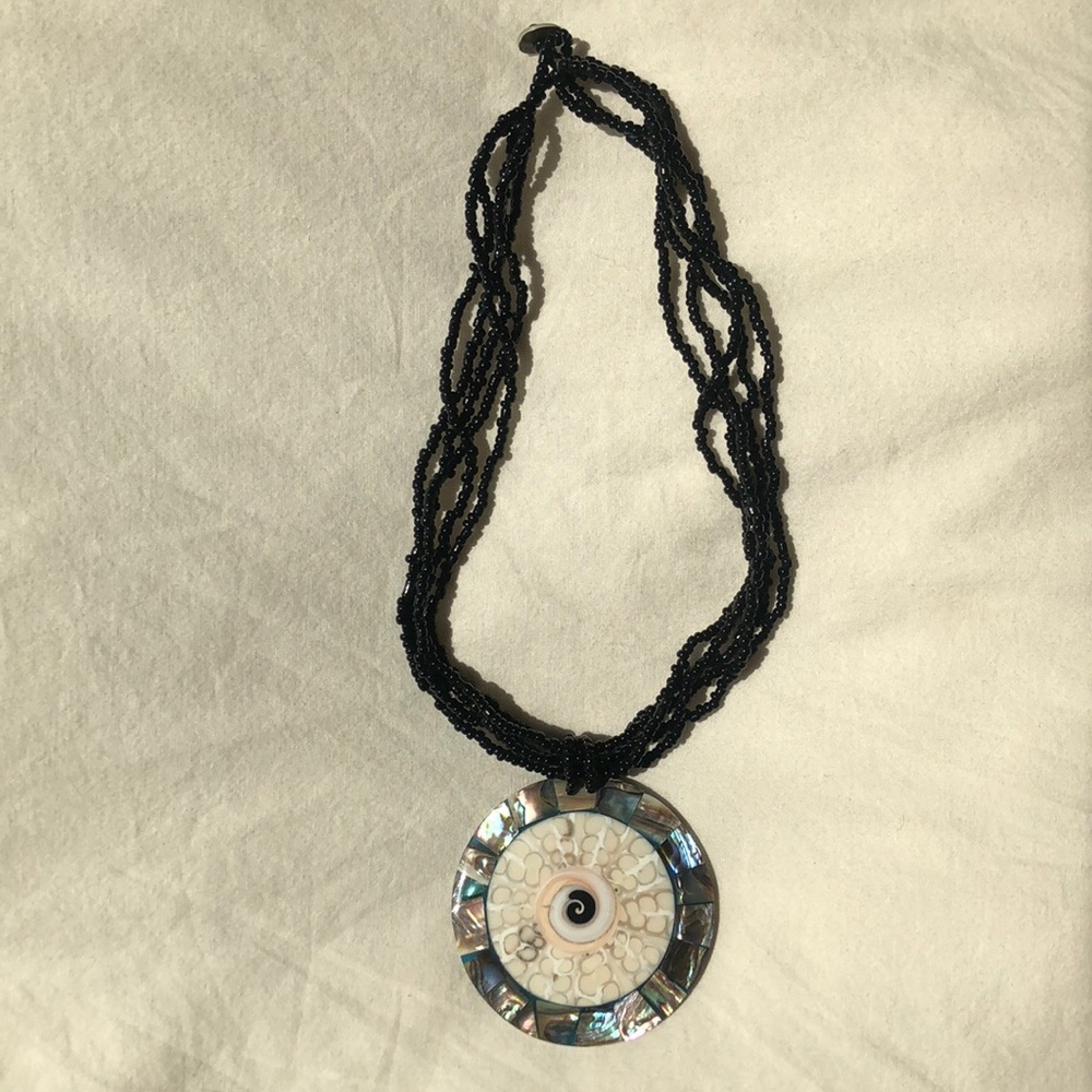 shell mosaic necklace